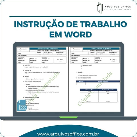 Instrução de Trabalho em Word - Arquivos Office