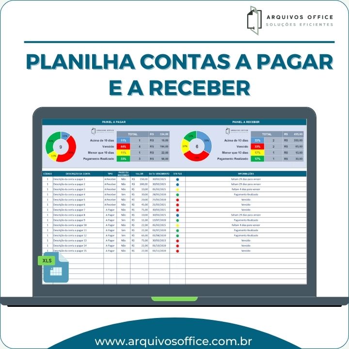 planilha contas a pagar e a receber em excel