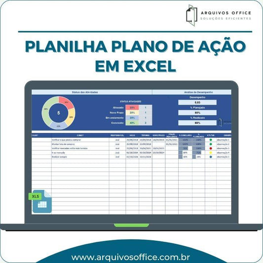 Planilha de Plano de Ação em Excel - Arquivos Office